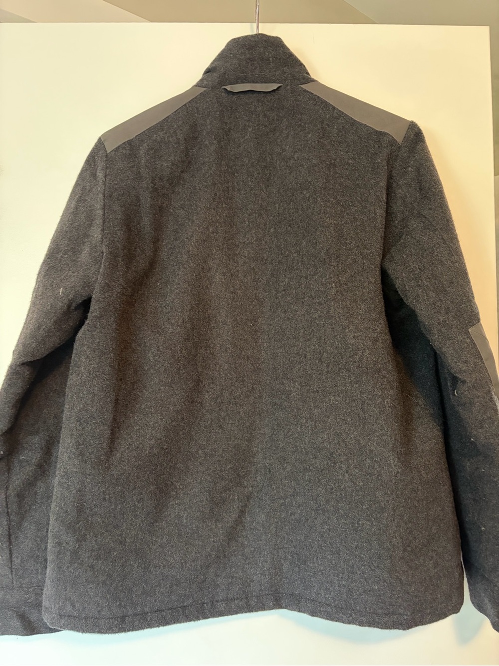 Fjallraven Dark Charcoal Wool Blend Pea Coat